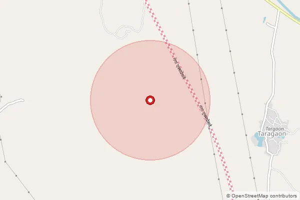 Map showing approximate area covered by Pincode 209825 — Banigaon Bo, Unnao