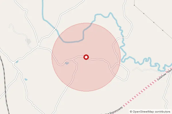 Map showing approximate area covered by Pincode 209860 — Badarka Bo, Unnao