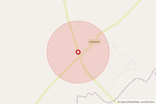 Map showing approximate area covered by Pincode 209863 — Alipur Bo, Unnao