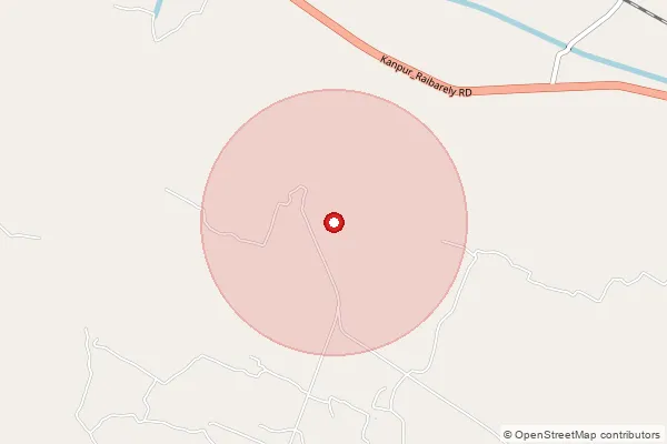 Map showing approximate area covered by Pincode 209867 — Dhamni Khera Bo, Unnao