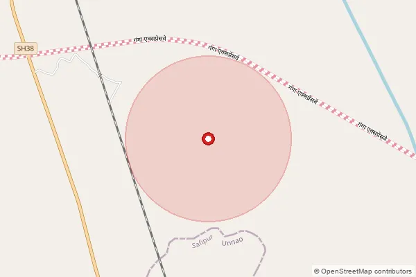 Map showing approximate area covered by Pincode 209869 — Ganj Moradabad So, Unnao