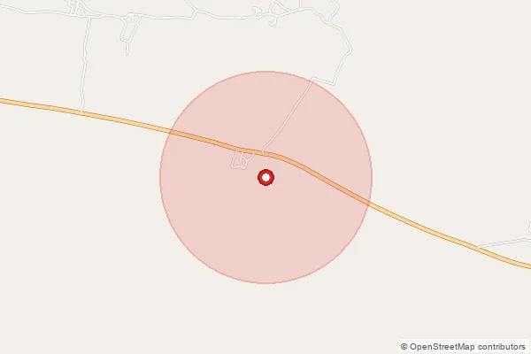 Map showing approximate area covered by Pincode 209870 — Kodra Bo, Unnao