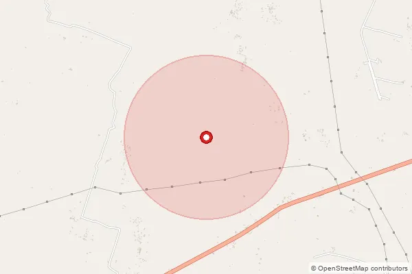 Map showing approximate area covered by Pincode 210120 — Katrawal Bo, Banda