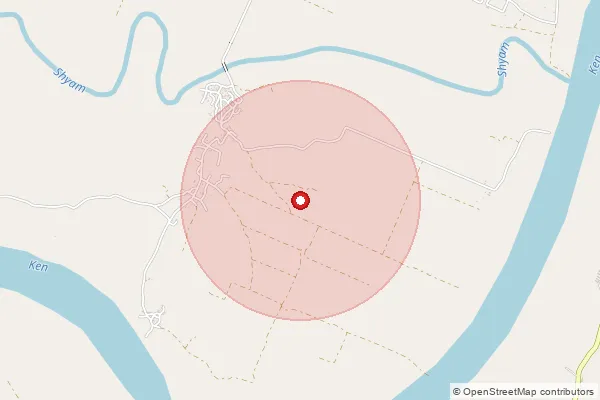 Map showing approximate area covered by Pincode 210126 — Mawaighat Bo, Banda