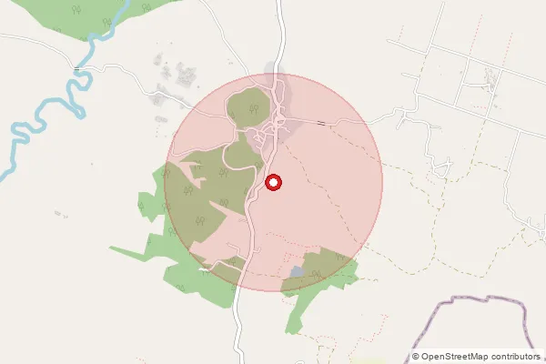 Map showing approximate area covered by Pincode 210129 — Baheri Bo, Banda