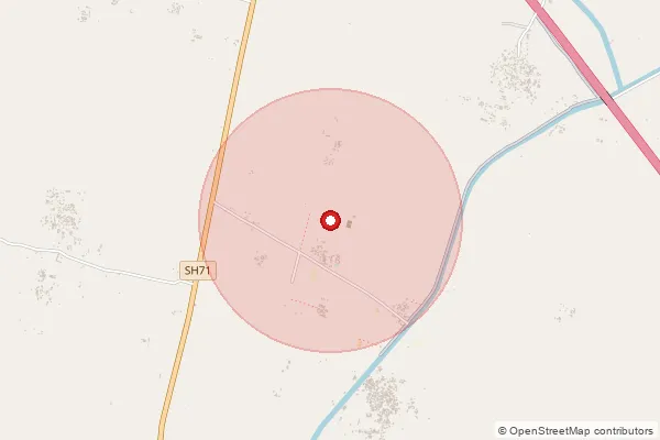 Map showing approximate area covered by Pincode 210201 — Oraha Bo, Banda