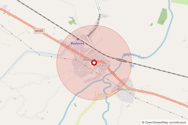 Map showing approximate area covered by Pincode 210202 — Mahuta Bo, Banda