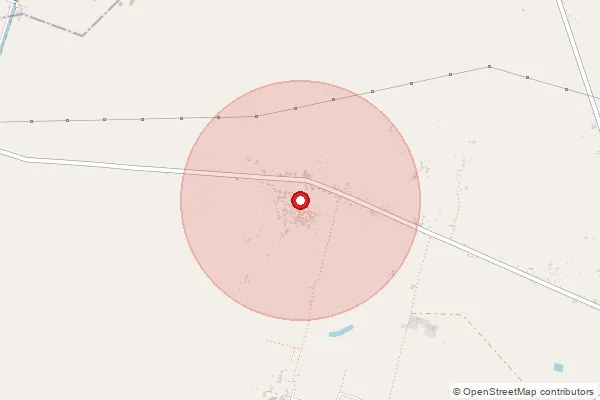 Map showing approximate area covered by Pincode 210203 — Bachhaundha Bo, Banda