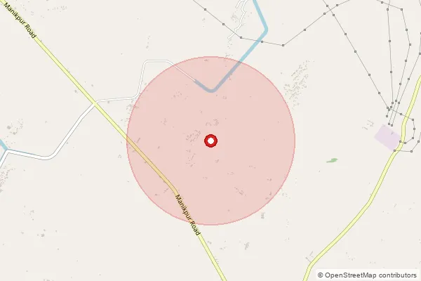 Map showing approximate area covered by Pincode 210205 — Ragauli Bo, Chitrakoot