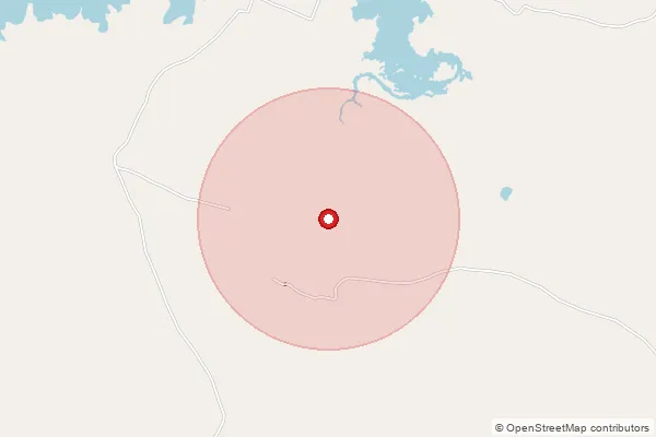 Map showing approximate area covered by Pincode 210421 — Anghaura Bo, Mahoba