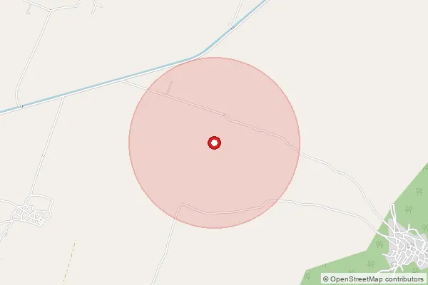 Map showing approximate area covered by Pincode 210422 — Bira Bo, Hamirpur