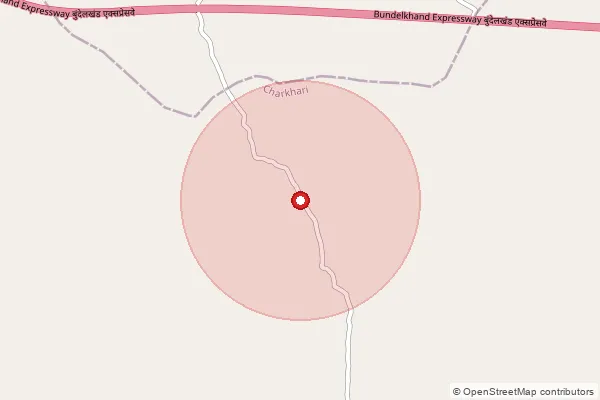 Map showing approximate area covered by Pincode 210425 — Kharela So, Mahoba
