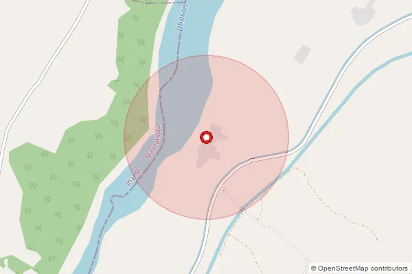 Map showing approximate area covered by Pincode 210429 — Bharwara Bo, Mahoba