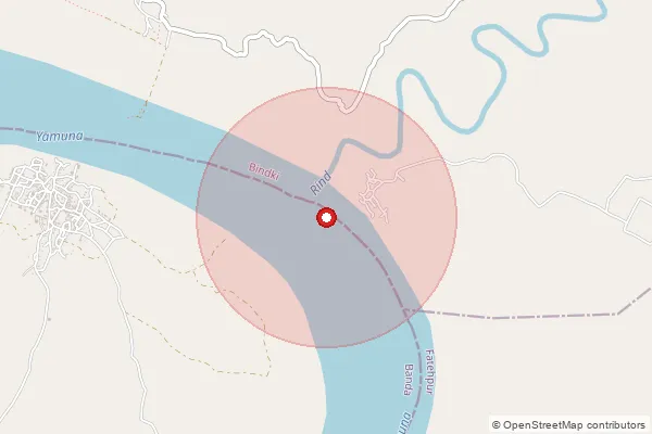 Map showing approximate area covered by Pincode 210431 — Kaitha Bo, Hamirpur