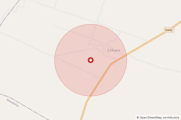 Map showing approximate area covered by Pincode 210501 — Swasa Bujurg Bo, Hamirpur