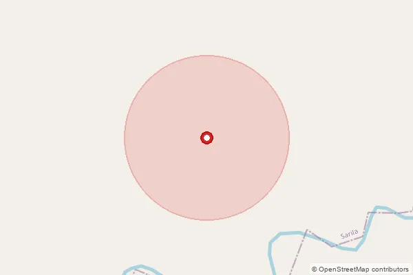 Map showing approximate area covered by Pincode 210506 — Imiliya Bo, Hamirpur