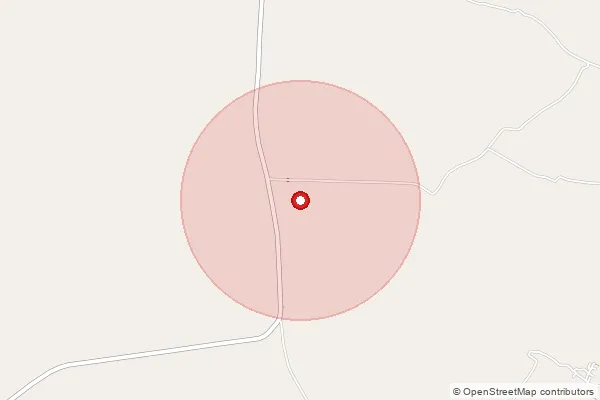 Map showing approximate area covered by Pincode 210507 — Bhamai Bo, Hamirpur