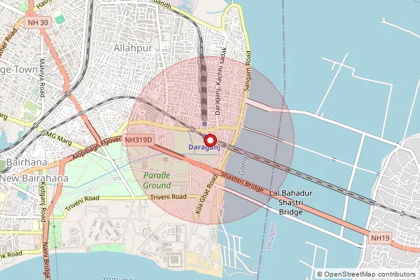 Map showing approximate area covered by Pincode 211006 — Nirala Chowk So, Prayagraj