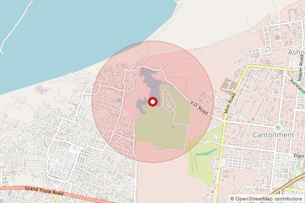 Map showing approximate area covered by Pincode 211011 — Sulem Sarai Bo, Prayagraj