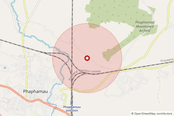 Map showing approximate area covered by Pincode 211013 — Jagdishpur Bo, Prayagraj