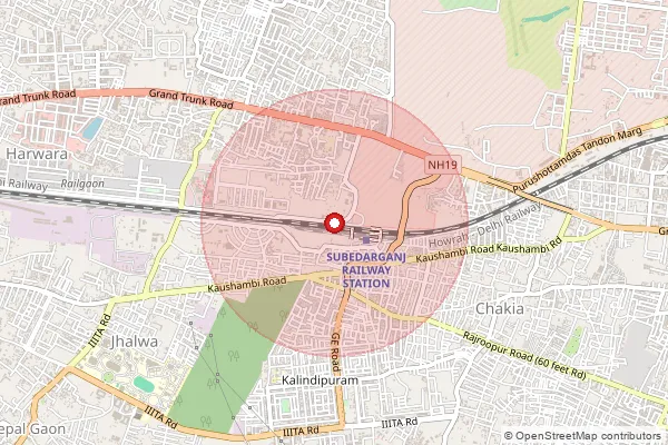 Map showing approximate area covered by Pincode 211015 — Subedarganj So, Prayagraj