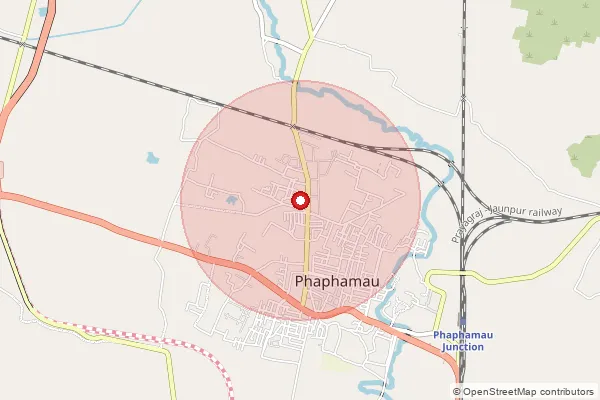 Map showing approximate area covered by Pincode 211021 — Rajarshi Tondon Open University So, Prayagraj