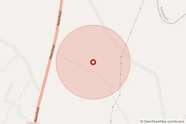 Map showing approximate area covered by Pincode 212106 — Belsara Bo, Prayagraj