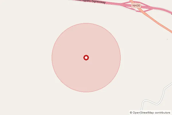 Map showing approximate area covered by Pincode 212208 — Pura Mufti Ed Bo, Prayagraj