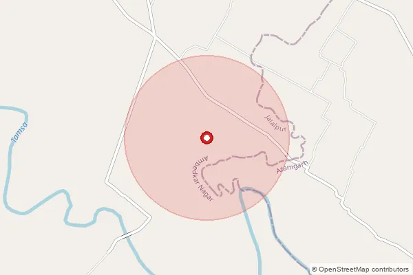 Map showing approximate area covered by Pincode 212401 — Kishundaspur Bo, Jaunpur