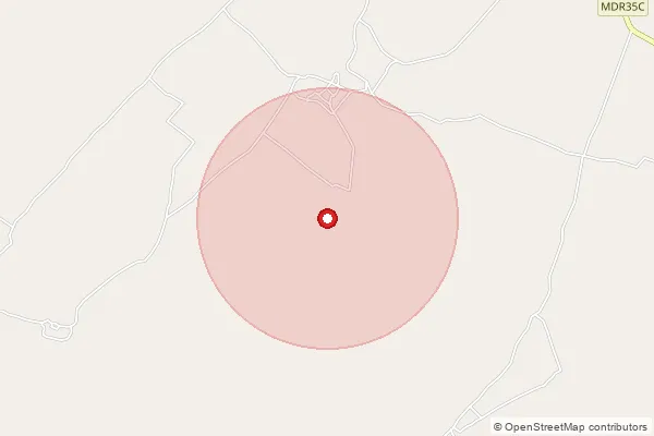 Map showing approximate area covered by Pincode 212631 — Kaunh Bo, Fatehpur