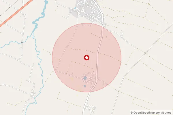 Map showing approximate area covered by Pincode 212645 — Bilanda Bo, Fatehpur