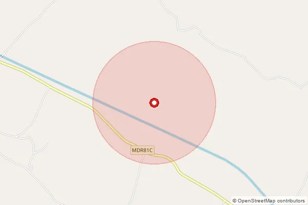 Map showing approximate area covered by Pincode 212653 — Mpgaunti Bo, Fatehpur