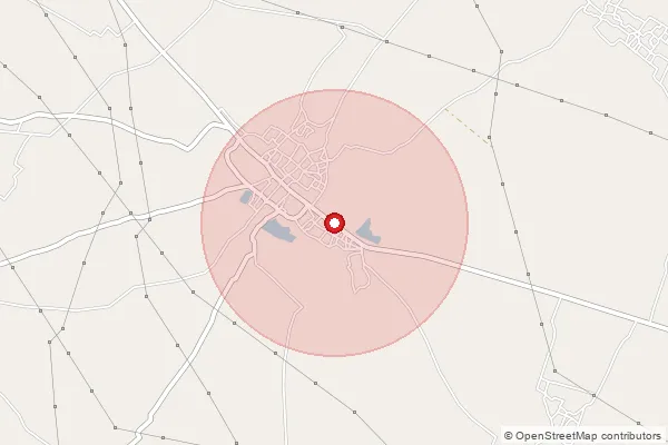 Map showing approximate area covered by Pincode 212657 — Basant Khera Bo, Fatehpur