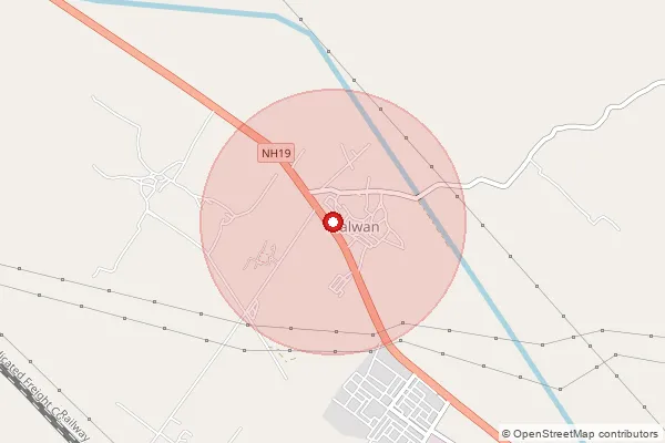 Map showing approximate area covered by Pincode 212664 — Chakhendi Bo, Fatehpur