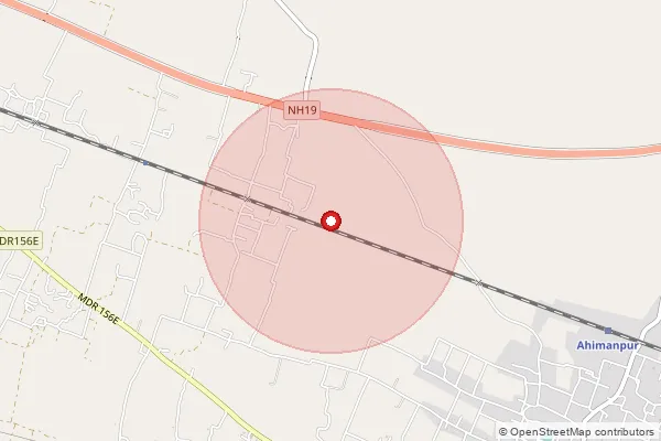 Map showing approximate area covered by Pincode 221306 — Pakhawaiya Bo, Bhadohi
