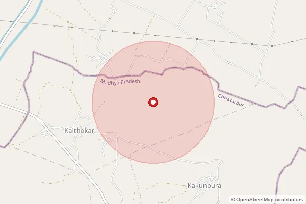 Map showing approximate area covered by Pincode 222105 — Poly Bo, Jaunpur