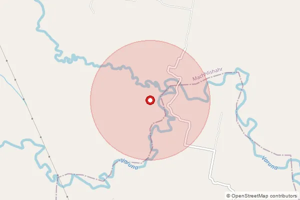 Map showing approximate area covered by Pincode 222125 — Kuhi Kalan Bo, Jaunpur
