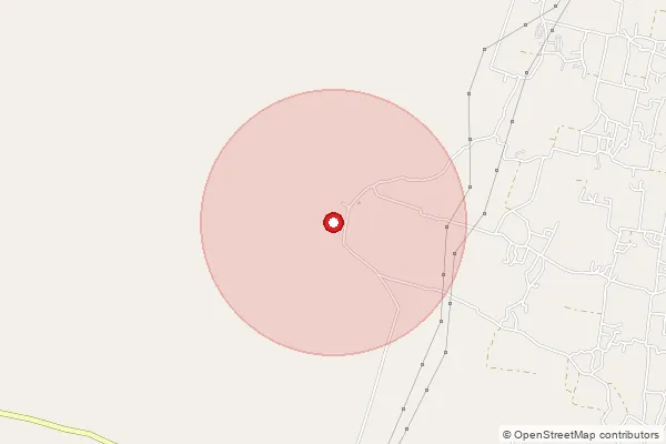 Map showing approximate area covered by Pincode 222128 — Nonari Bo, Jaunpur
