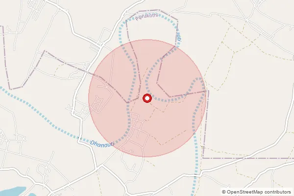 Map showing approximate area covered by Pincode 222135 — Gulzarganj So, Jaunpur