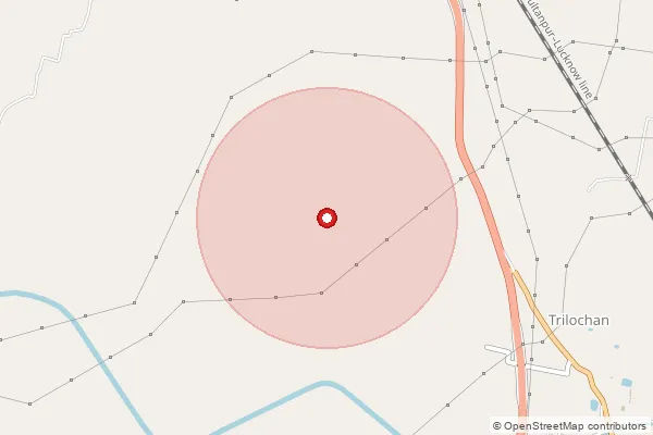 Map showing approximate area covered by Pincode 222138 — Gopipur Bo, Jaunpur