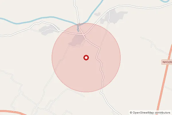 Map showing approximate area covered by Pincode 222139 — Arand Bo, Jaunpur