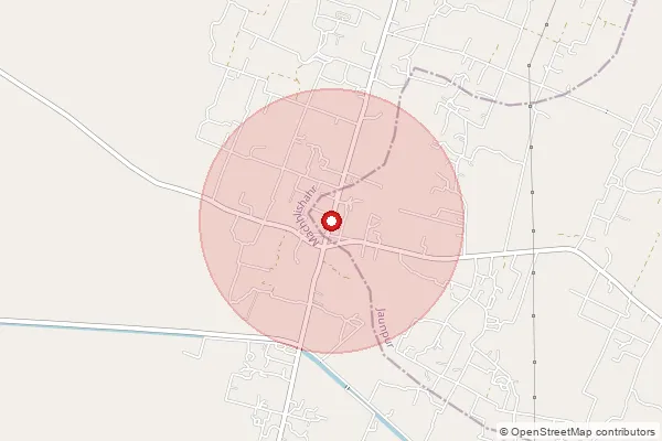 Map showing approximate area covered by Pincode 222144 — Gonapar Bo, Jaunpur