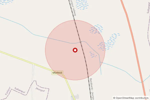 Map showing approximate area covered by Pincode 222148 — Koilari Bo, Jaunpur