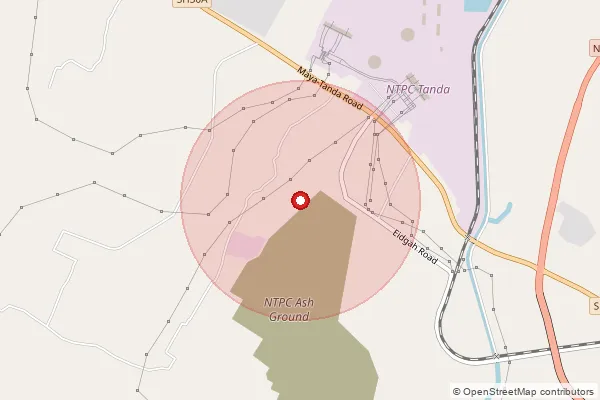 Map showing approximate area covered by Pincode 222162 — Alamganj Bo, Jaunpur