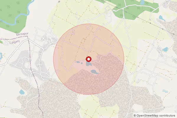 Map showing approximate area covered by Pincode 222181 — Sohani Bo, Jaunpur