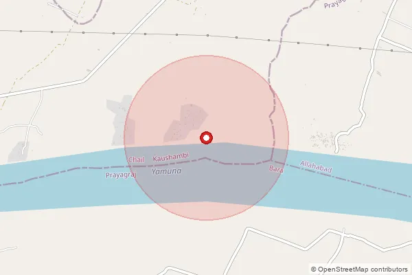 Map showing approximate area covered by Pincode 222201 — Bhilampur Bo, Jaunpur