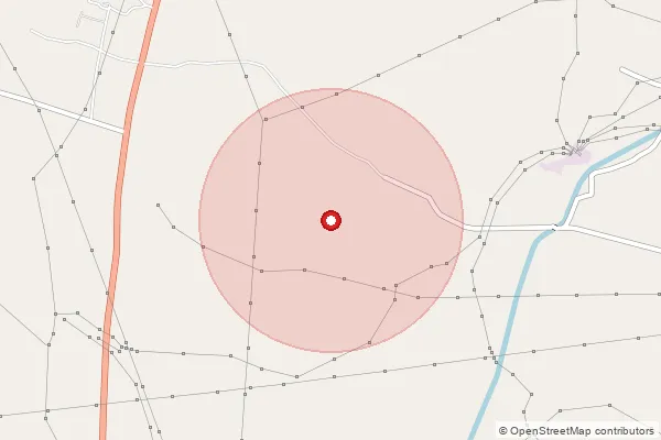 Map showing approximate area covered by Pincode 223103 — Latifpur Bo, Jaunpur