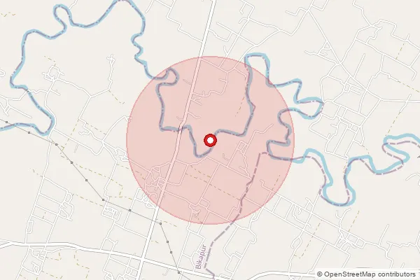 Map showing approximate area covered by Pincode 223104 — Dihiya Bo, Jaunpur