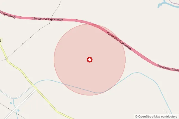 Map showing approximate area covered by Pincode 223223 — Ratuapar B.O, Azamgarh