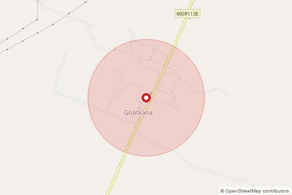 Map showing approximate area covered by Pincode 224122 — Akbarpur Ho, Ambedkar Nagar